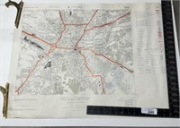 Old map, German military, Map NURNBERG  Germany,