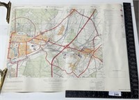 Old map, German military, Map KARLSRUHE EAST