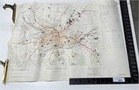 Old map, German military, Map AACHEN Germany,