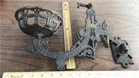 Vintage wrought Iron wall sconce