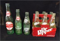 (9) Vintage Dr. Pepper Bottles
