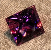 6.00CT 10x10mm Princess Cut Cranberry Zandrite