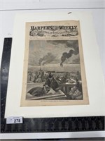 Vintage ARTWORK Harpers weekly journal of