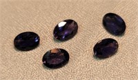 3.75CTW 7x5mm 5pc Set Oval Iolite India Mined & Ct