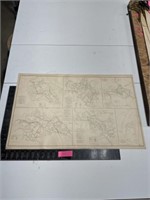 Old map, the battlefield Maps Spotsylvania Anna