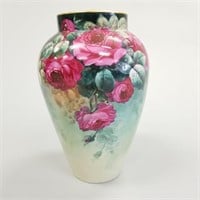Hand painted Limoge vase 14" tall (minor paint
