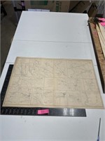 Old map Union & Confederate Armies 1861-1865 Army