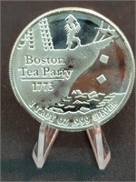 1oz .999 Fine Silver Boston Tea Party Round