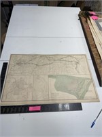 Old map Union & Confederate Armies 1861-1865 Army