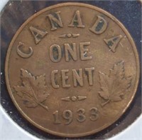 1933 Canadian penny