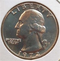 Uncirculated 1972 d. Washington quarter