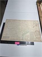 Old map Union & Confederate Armies 1861-1865 Army