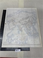 Antique map 1865 CARTE GENERALE DE L’ ASIE LIVRE