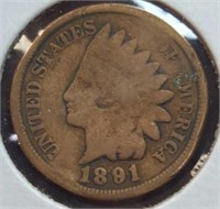 1891 Indian head, penny