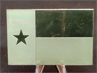 2-1/2oz .925 Sterling Silver Flag Rep Of Texas