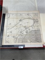 Old map, German French wartime map Lith institute