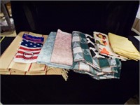 Variety of tablecloths and table runner