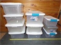 (10) various size storage containers