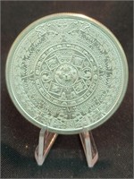 2 Troy oz .999 Fine Silver Aztec Calendar