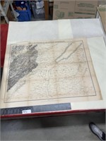Old map, German French wartime map Lith institute