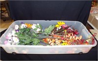 Artificial  Flowers in Storage Container
