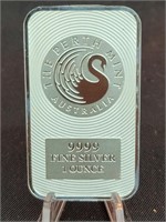 Australian Perth Mint 1oz .9999 Fine Silver Bar