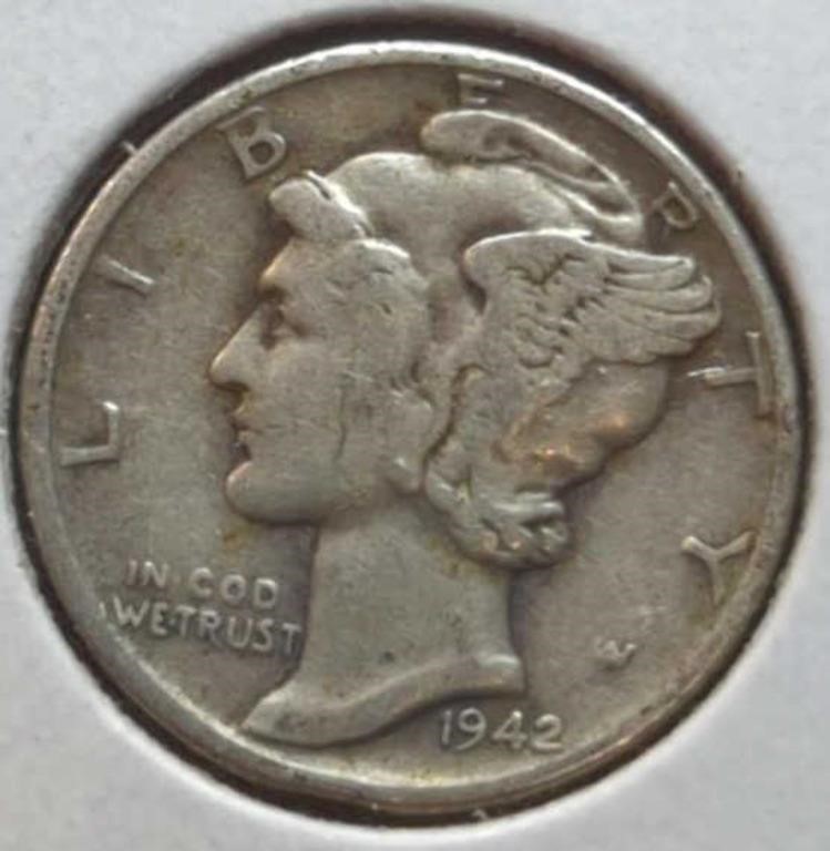 1942 Mercury dime