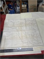 Antique map, upper Mississippi, River, 1843 Hydro