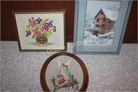 3 Embroidered Pictures