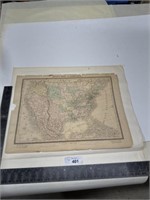 Antique map of the United States in French by