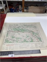 Old map, 1952 CARTE De France ROMILLY SUR SEINE