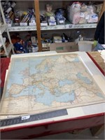 Old map Europe National Geographic Society