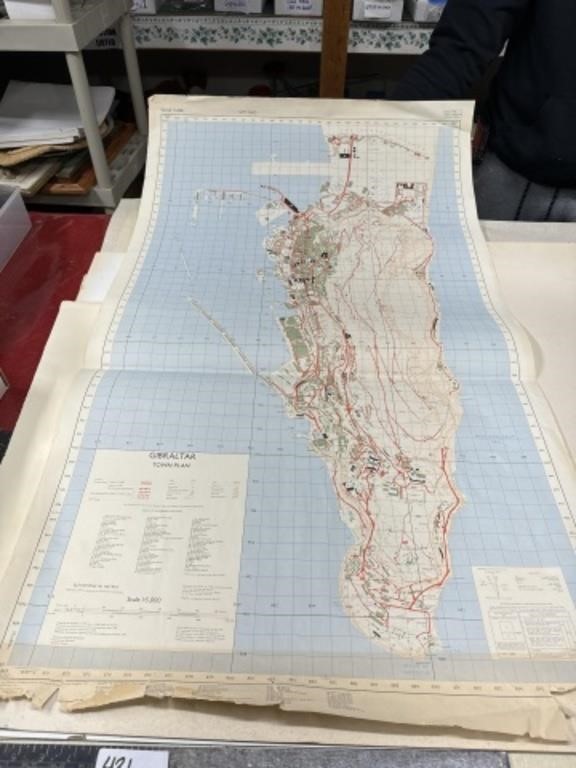 Old Map 1971 Gibraltar town plan