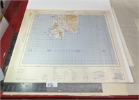 Old Map Cagliari 1960 Army Map
