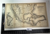 Antique MAP 1849 US & MEXICO Old Map Map of