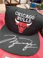 signed Michael Jordan hat with coa
