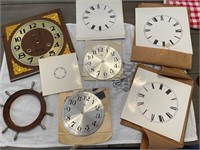 Paper and metal clock faces