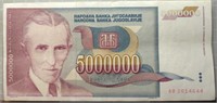 Nikola Tesla $5,000,000 bank note