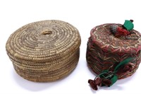 Vtg Native American Lidded Baskets