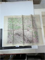 Old map, 1942 war office PRAH a European
