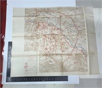 Old map April 15, 1917 French military army, Map