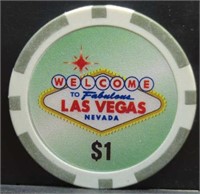 Las Vegas $1 poker chip