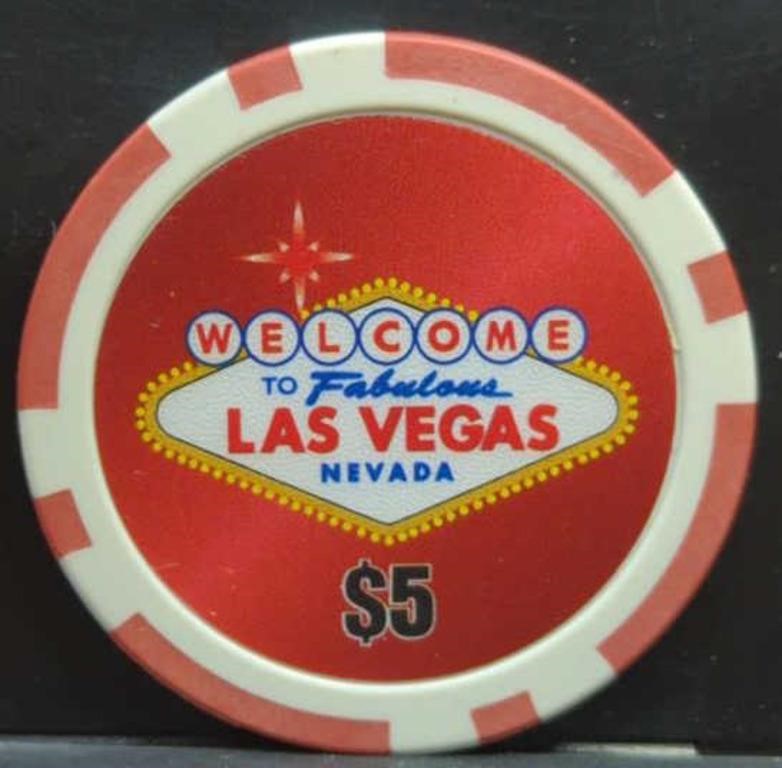 Las Vegas $5 poker chip
