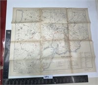 Old map, 1904 port, Arthur hand, colored hand