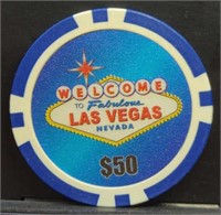 Las Vegas $50 poker chip