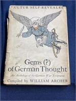 1917 Gems of German Thought book. Cover is loose.