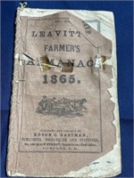 1865 farmers almanac partial cover