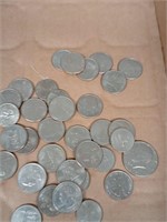 mixed change quarters and nickels