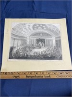 Engraving from magazine United States Senate at