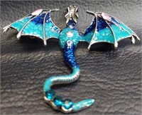 Two tone dragon pin